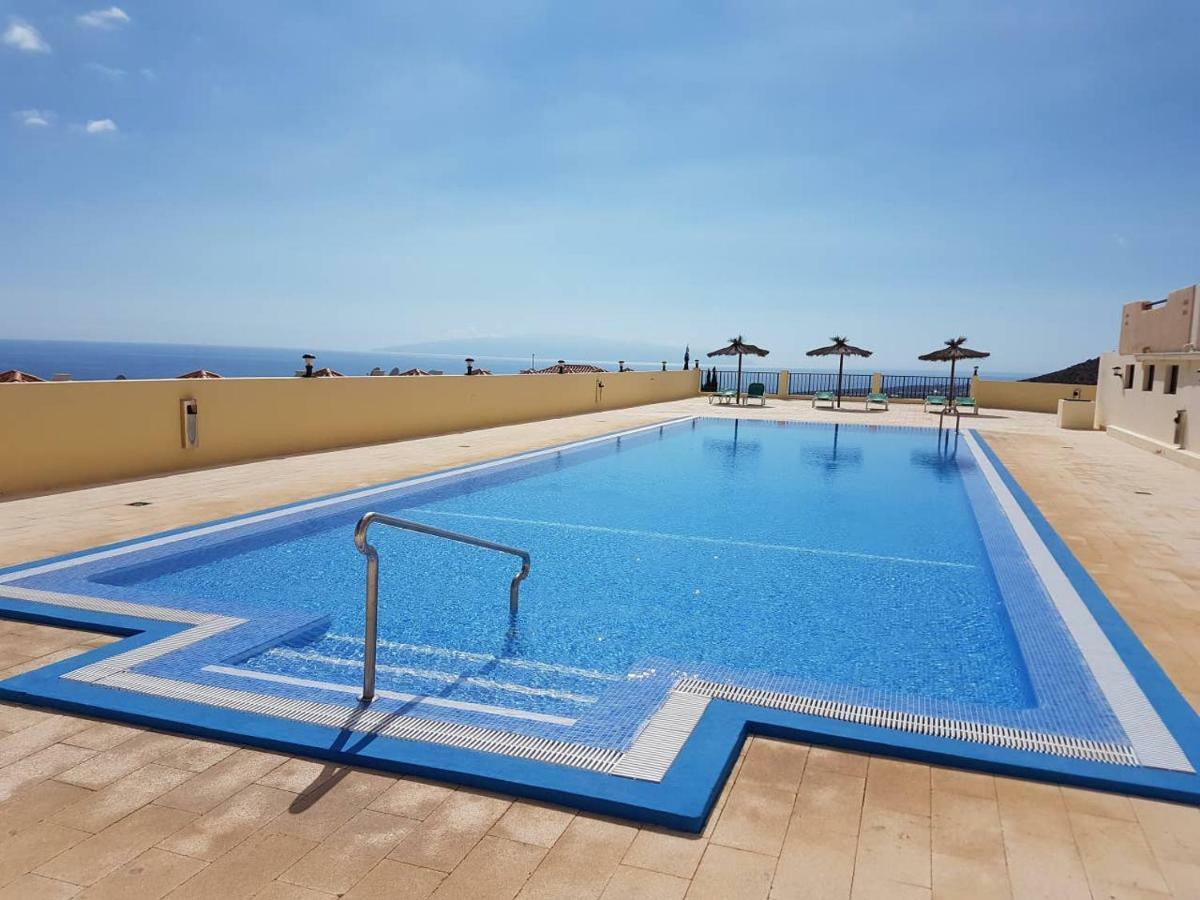 Villa Roque Del Conde With Fantastic Sea View, Terrace, Pool, Wifi, Sat-Tv, Garage Costa Adeje Dış mekan fotoğraf